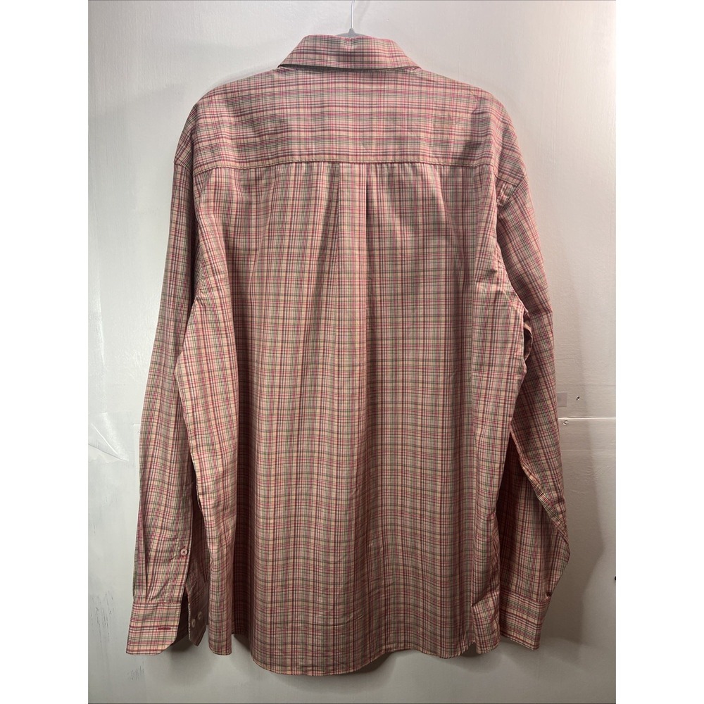Alan Flusser Men's XXL Button Up Shirt Long Sleeve Pastel Stripes 100% Cotton - Picture 6 of 10